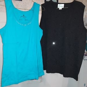 *2 For 12*  Two Sleeveless Blouses L/XL